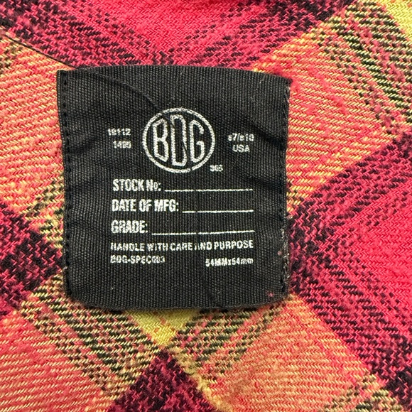BDG Urban Outfitters One Way Or Another Plaid Flannel Buttondown Top L 275782 - Picture 8 of 9